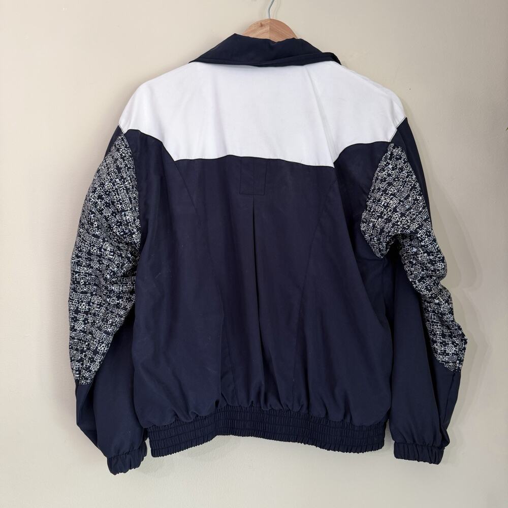 Vintage Wilson Windbreaker Jacket Womens Small Navy Embroidered Full Zip Retro - Picture 8 of 10